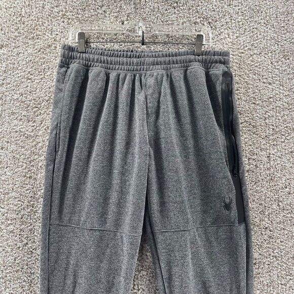 Spyder Pants Mens Large Grey Athleisure Running Gym Sweatpants Casual Active - Picture 2 of 10